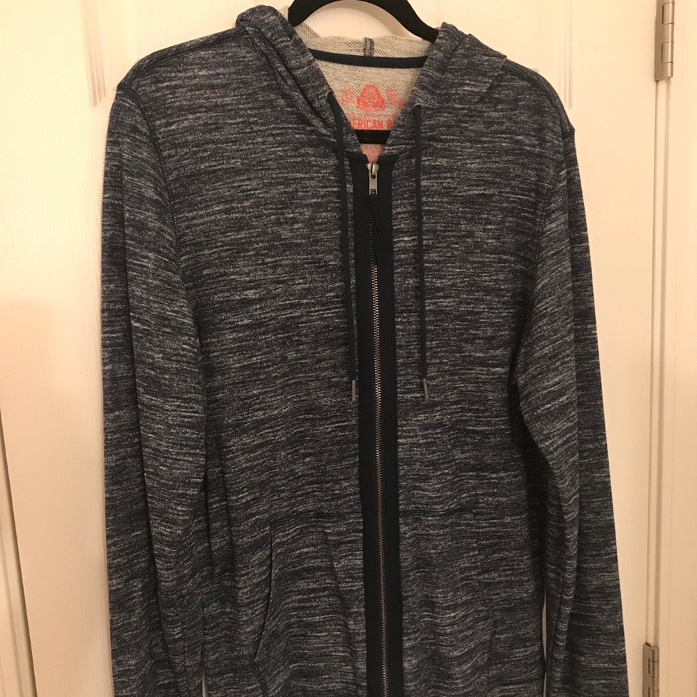 American Rag Blue Zip-Up Hoodie Size M